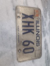Vintage 1970&#39;s Illinois &quot;Land Of Lincoln&quot; License Plate XHK 60 Expired - £7.79 GBP