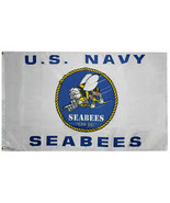 12X18 Us Navy Seabees Flag Indoor Outdoor Banner Military United States ... - £15.89 GBP