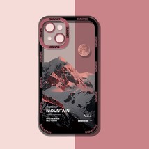 INS Sunset Moon Snow Mountain Phone Case For iPhone 14 13 12 11 Pro Max XS Max X - £5.84 GBP