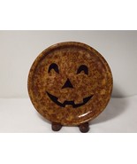 Halloween Pumpkin Face Small Plate 6-1/2&quot; Candy or Nut Dish Tennessee Cl... - £16.32 GBP