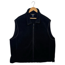 VTG Woolrich Vest Mens 2XL Black Fleece Fill Zip Sleeveless Outdoor Utility - $409.45 MXN