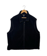 VTG Woolrich Vest Mens 2XL Black Fleece Fill Zip Sleeveless Outdoor Utility - $29.77 CAD