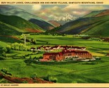 Challenger Inn Lodge Swiss Village Sun Valley ID Idaho UNP Linen Postcar... - $10.84