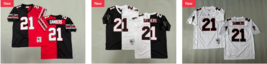 Atlanta Falcons 21 Deion Sanders Football Js Retro Men&#39;s Stitched Shirt - $1,220.02 MXN
