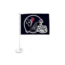 Houston Texans Car Window Mount Flag NFL Blue Double-Sided Logo 11x14" - £15.02 GBP