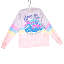 Simply Southern LS T-Shirt Size L Mightier Than The Sea Is His Love Tie Dye - £12.01 GBP