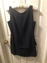 Moschino Navy Blue Sleeveless Sheath Dress Size 10 Great Condition Fully Lined - £26.23 GBP