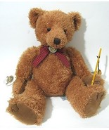 Cabelas Plush Brown Teddy Bear Limited 1st Edition Fishing Pole 12&quot; Big ... - £14.77 GBP