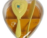 Vintage Nursery Needs Baby Brush &amp;  Comb Set Yellow Made In USA - £15.58 GBP