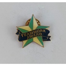 Vintage Teamwork Award Star With Banner Lapel Hat Pin - $8.42