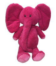 Old Navy Pink Elephant Plush Chenille Corduroy Ribbed Stuffed Animal Sewn Eyes - £47.16 GBP
