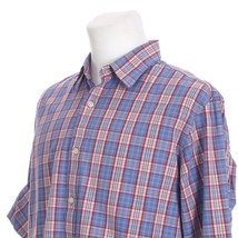 Banana Republic Red White Blue Plaid Sleeve Roll Tab Casual Shirt Mens L... - £11.86 GBP