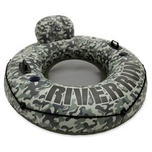 Intex River Run I Camo Inflatable Floating Tube Raft with Cup Holders | 58835EP - £48.84 GBP
