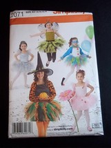 Simplicity pattern 2071 child &amp; girls costumes Size K5 7-14 witch bee ballerina - £2.77 GBP