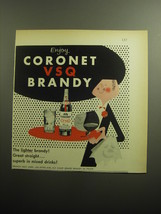 1958 Coronet VSQ Brandy Advertisement - art by Paul Rand - £14.76 GBP