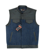 Denim Blue SOA Club Vest with Leather trims - $95.16 CAD+