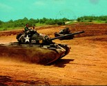 1960 Chrome Postcard Army Training Driving M481 Tank at Fort Knox Kentuc... - $9.76