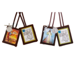 St. Michael AND Divine Mercy Jesus Scapulars with Medals Catholic Men&#39;s ... - £12.78 GBP