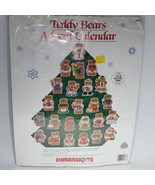 VTG 1991 Dimensions Teddy Bear Advent Calendar Plasticpoint Kit 9077 Com... - £27.45 GBP