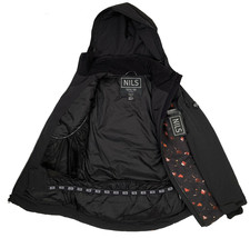 NEW $385 Nils Lily Ski Jacket (Parka)!  8  Black With Leaf Print  Waterproof - £175.63 GBP