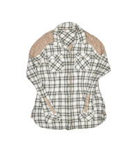 Free People Flannel Shirt Womens XS Plaid 100% Cotton Lightweight Blouse - £18.98 GBP