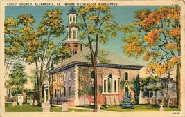 Vintage Postcard Christ Church Geo Washington Worshipped Alexandria Virginia Va - £3.84 GBP