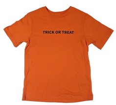 Boys Orange Short Sleeve Trick Or Treat Halloween T-Shirt Tee Shirt Size... - £7.25 GBP