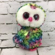 Ty Beanie Boos 9” Owen Plush Rainbow Owl Glitter Eyes Stuffed Animal  - $9.89