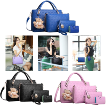 Women&#39;s Shoulder Handbag 4 in 1 Purse Fashion Luxury Ladies Tote Cross Body Bag - £38.18 GBP