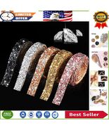 Versatile Crystal Rhinestone Bling Ribbon - 150ft Self-Adhesive Decorati... - $26.56 CAD