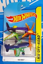 Hot Wheels 2014 HW Daredevils Series #124 Mad Propz Airplane Blue &amp; Green - £2.61 GBP