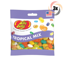3x Bags | Jelly Belly Gourmet Beans Tropical Mix Candy | 3.5oz | Fast Sh... - £12.93 GBP