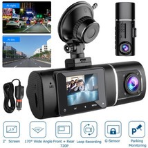 Dual Lens Car Dvr Dash Cam Video Recorder G-Sensor 1080P Hd Front+Inside Camera - £67.35 GBP