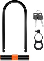 Lutuo Bike U Lock With 2 Keys Heavy Duty Anti Theft Bike Locks, 13.7Mm C... - $41.99