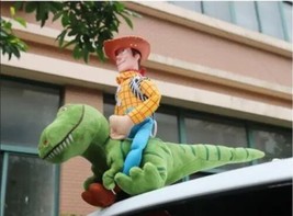 Toy Story Woody Cowboy ride Green Dinosaur Rex Car Hanging Doll toys - $29.74