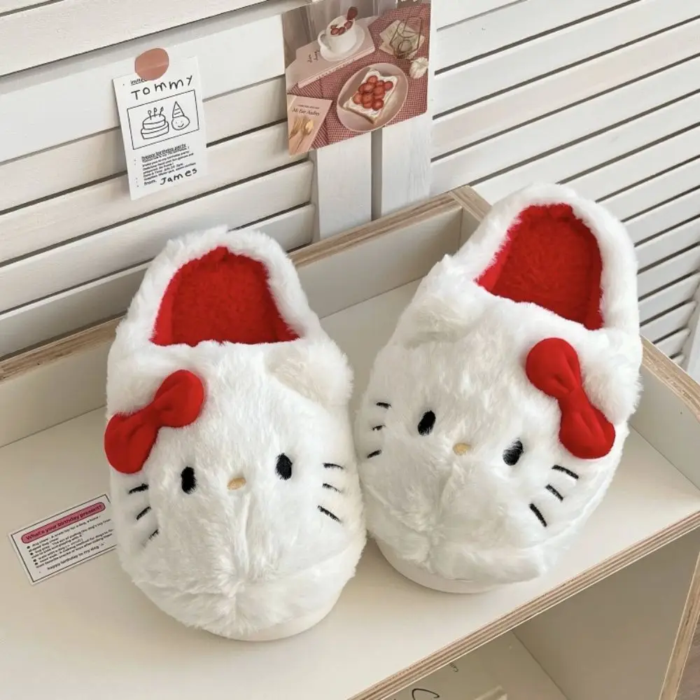 Sanrio Plush Slippers Hello Kittys Kawaii Cute Student Autumn Winter Bedroom - £14.82 GBP+