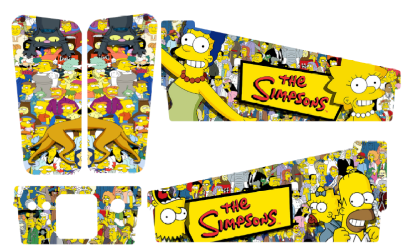 The Simpson Party Atgames 4K Legends Pinball Design Decal Pinball graphics vinyl