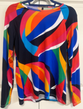 Nautica Womens Multicolor Long Sleeve M Stretch Shirt Top Blouse - $11.88