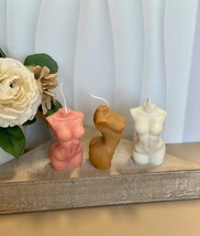 Female Body Sculpture Soy Wax Scented Candle Handcrafted Natural Wax Cotton - $34.19