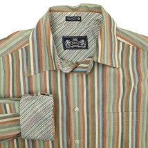 Robert Graham Multi-Color Striped Flip Cuff Button Front Casual Shirt Me... - £31.51 GBP