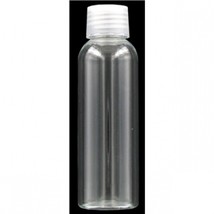 PLASTIC round Shatterproof BOTTLE Clear Airtight Cap Storage 3 oz .4 cup... - $16.42