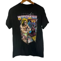 WWE Wrestlemania VI Black Crewneck T-shirt Size Medium Ultimate Warrior - £18.15 GBP