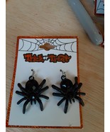 spider Earrings Trick or Treat Halloween wire earrings spider web Dangly... - $6.74 CAD