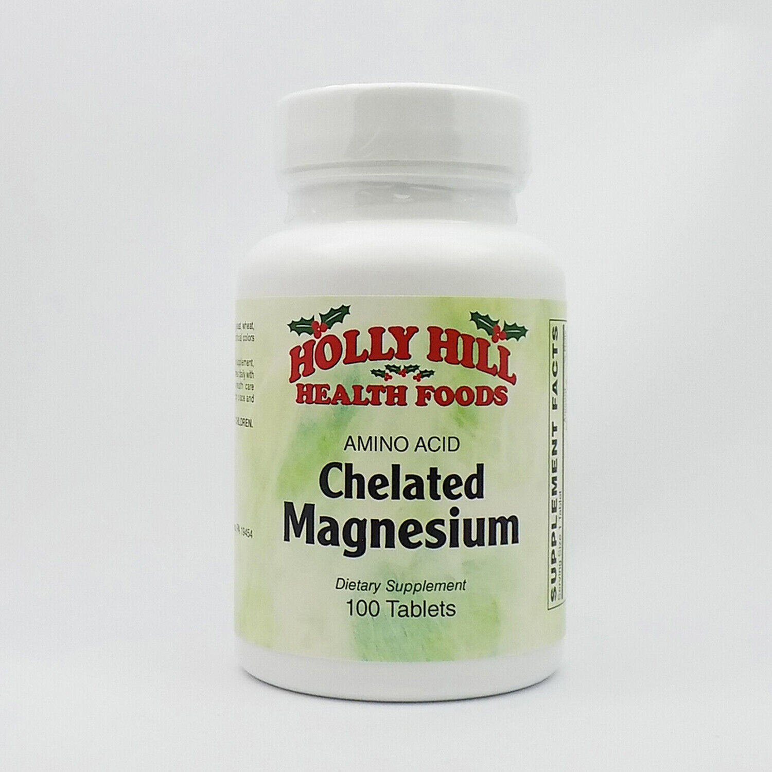 Holly Hill Health Foods, Chelated Magnesium, 100 Tablets - $12.35