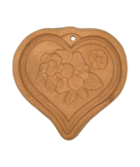 Vintage Portugal Wll Art Terra Cotta Cookie Mold Flower &amp; Leaves 7.5&quot;X7.... - $14.92