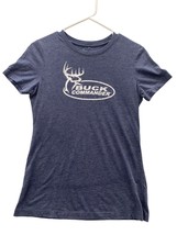 Buck Commander Womens Blue Deer Logo T-shirt Size LARGE - £13.11 GBP