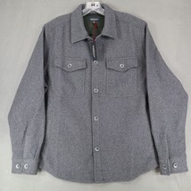 New Jeremiah Shirt Sz M Gray Flannel Wool Blend Fleece Jacket Shacket Po... - $33.20