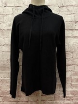 Banana Republic Hoodie Sweater Women Medium Black Lenzing Ecovero Serene... - $49.00
