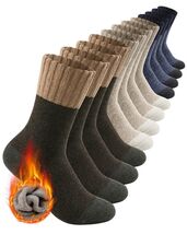 ATTIQOZI Men's Merino Wool Thermal Crew Socks Gray Khaki Blue 6 Pairs Si... - $306.38 MXN ATTIQOZI Men's Merino Wool Thermal Crew Socks Gray Khaki Blue 6 Pairs Si... - $306.38 MXN