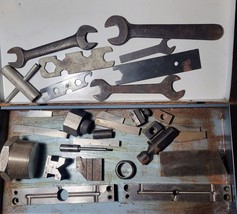Mixed lot of solid metal pieces, screws, tools, etc. Heavy. - £11.13 GBP